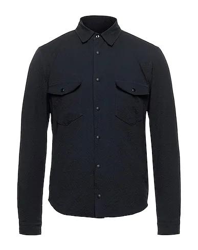 BRIAN DALES | Midnight blue Men‘s Solid Color Shirt