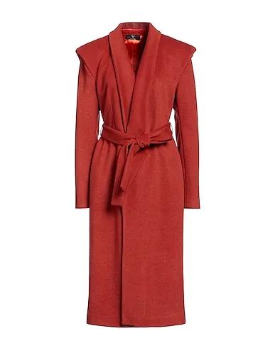 Brick red Baize Full-length jacket