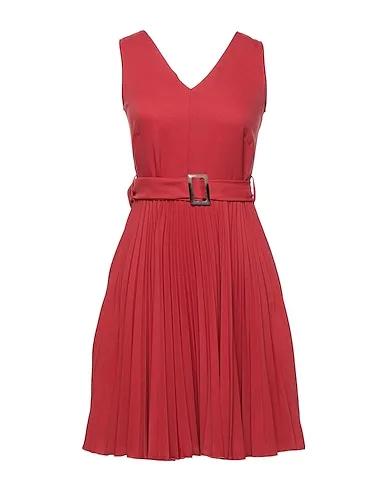 Brick red Cady Short dress
