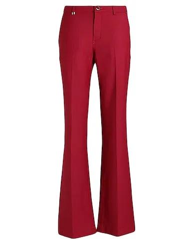 Brick red Cool wool Casual pants
