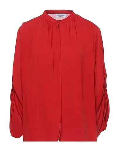 Brick red Crêpe Silk shirts & blouses