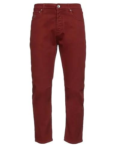 Brick red Denim Denim pants