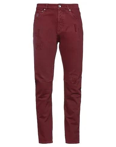 Brick red Denim Denim pants