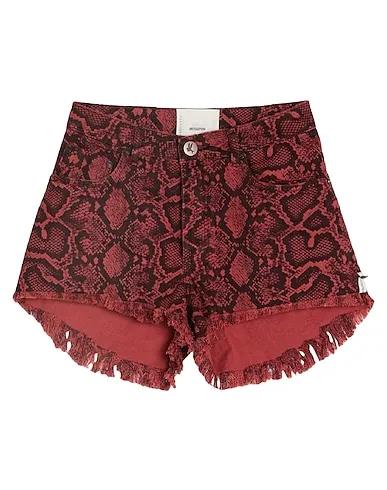Brick red Denim Denim shorts