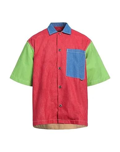 Brick red Denim Patterned shirt