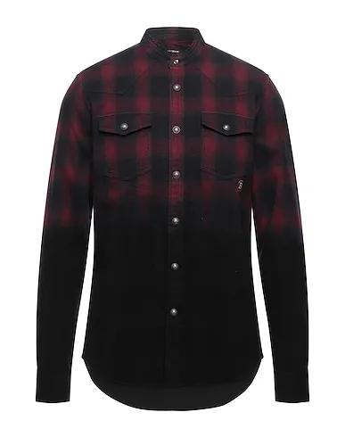 Brick red Flannel Checked shirt