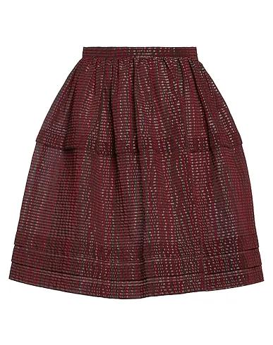 Brick red Jacquard Midi skirt