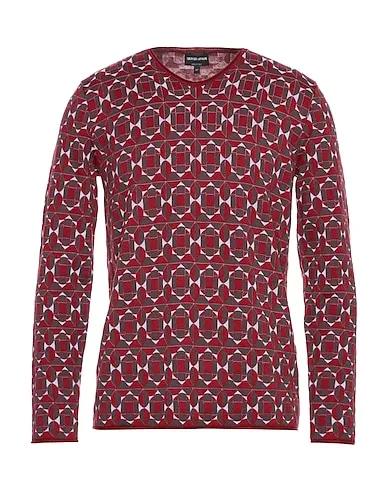 Brick red Jacquard Sweater