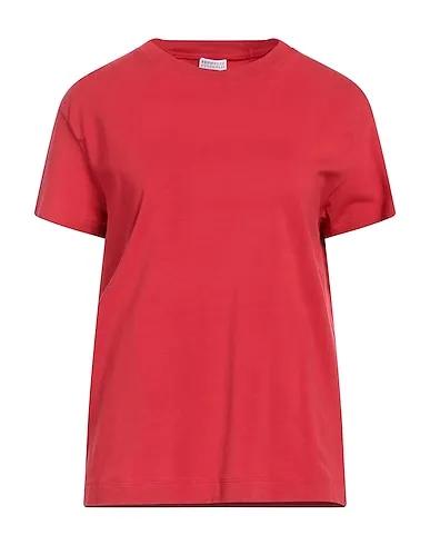 Brick red Jersey Basic T-shirt