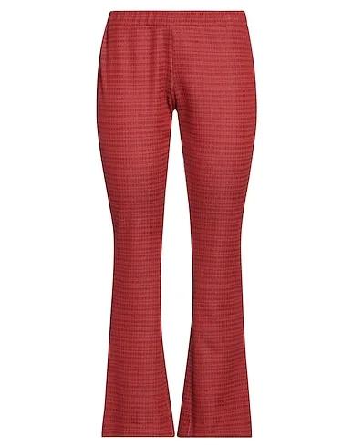 Brick red Jersey Casual pants