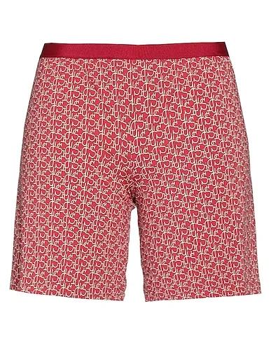 Brick red Jersey Shorts & Bermuda