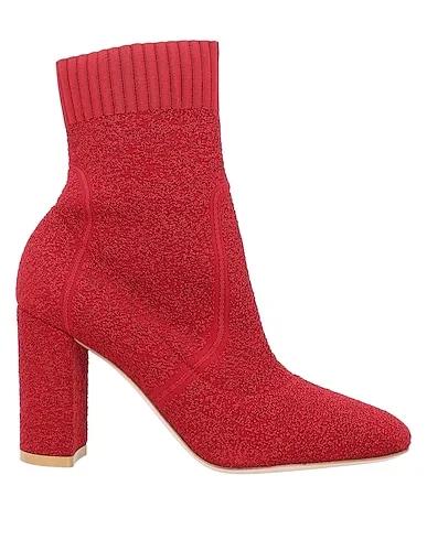 Brick red Knitted Ankle boot