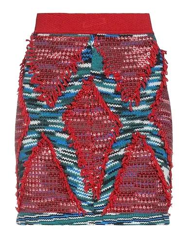 Brick red Knitted Mini skirt