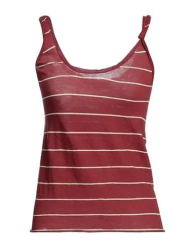 Brick red Knitted Tank top