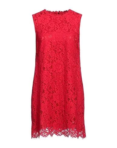 Brick red Lace Short dress