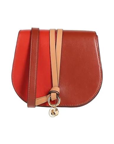 Brick red Leather Cross-body bags