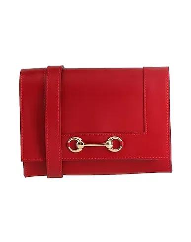Brick red Leather Cross-body bags