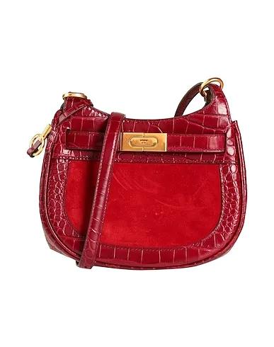 Brick red Leather Cross-body bags