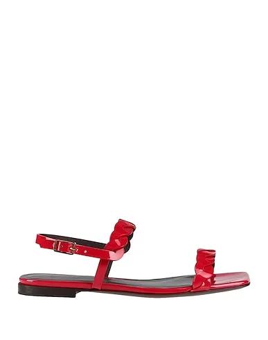 Brick red Leather Sandals