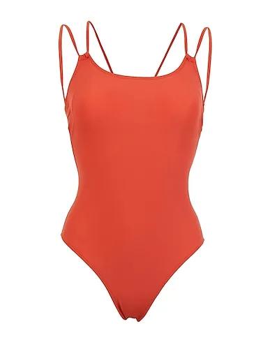 Brick red One-piece swimsuits RECYCLED ONE-PIECE SWIMSUIT
