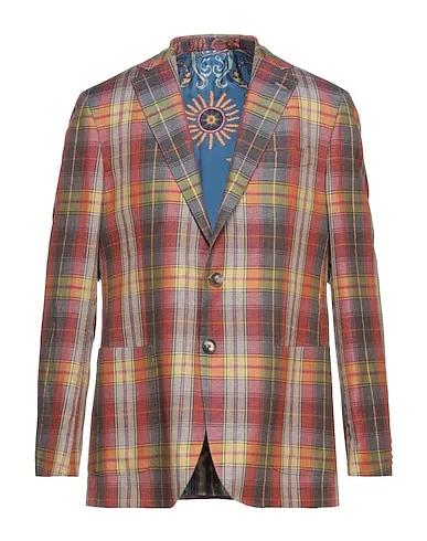 Brick red Plain weave Blazer