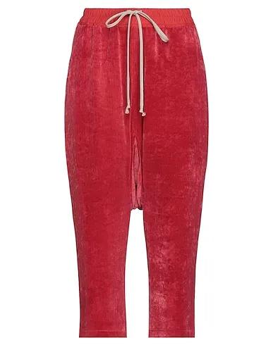 Brick red Plain weave Cropped pants & culottes