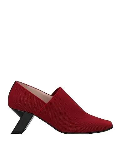 Brick red Plain weave Loafers
