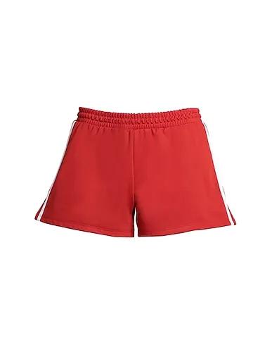 Brick red Shorts & Bermuda Topshop low rise tricot hot pant shorts in red with white stripes 
