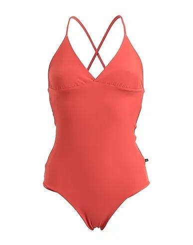 Brick red Synthetic fabric One-piece swimsuits