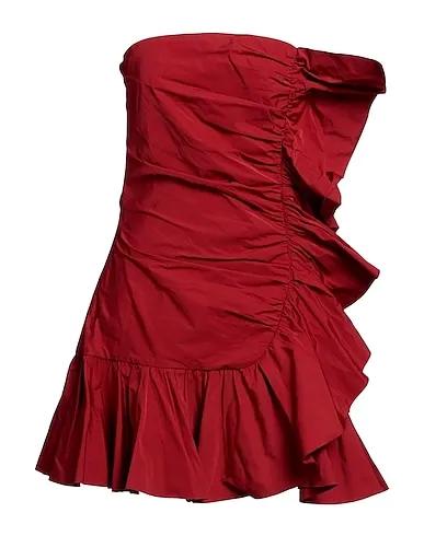 Brick red Taffeta Short dress