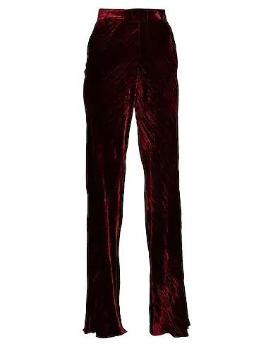 Brick red Velvet Casual pants