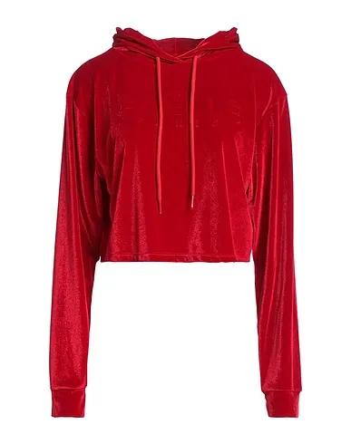 Brick red Velvet Hooded sweatshirt