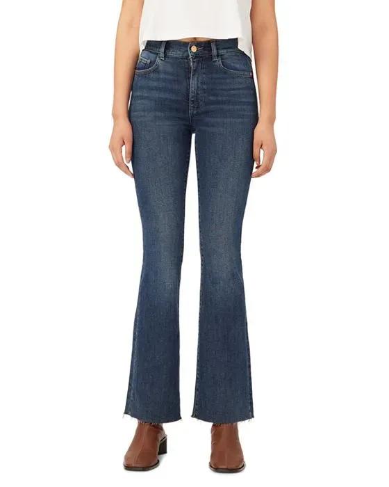 Bridget High Rise Ankle Bootcut Jeans in Seacliff