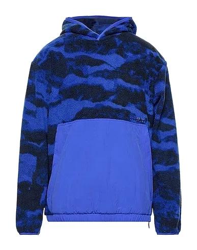Bright blue Bouclé Hooded sweatshirt