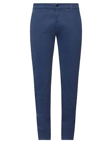 Bright blue Cotton twill Casual pants