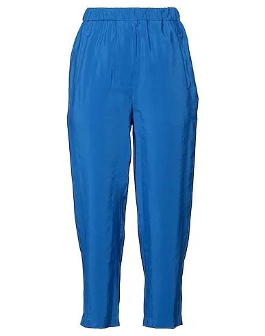 Bright blue Cotton twill Casual pants