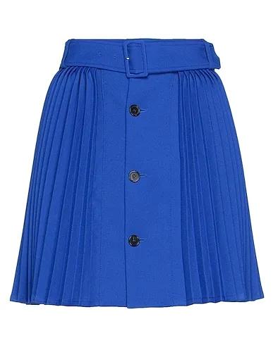 Bright blue Cotton twill Mini skirt