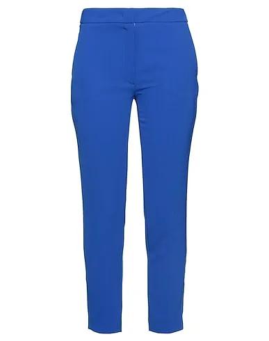 Bright blue Crêpe Casual pants