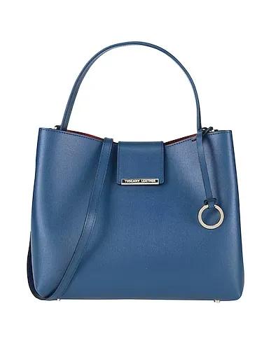 Bright blue Handbag Secchiello in pelle Saffiano

