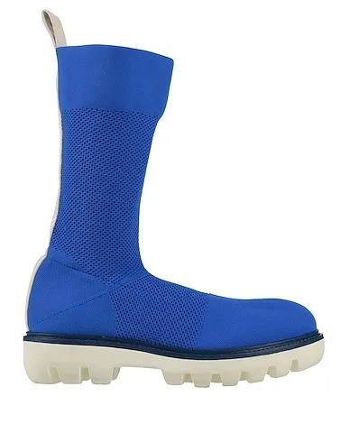 Bright blue Knitted Ankle boot