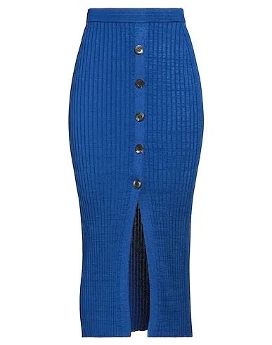 Bright blue Knitted Midi skirt