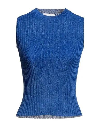 Bright blue Knitted Sleeveless sweater