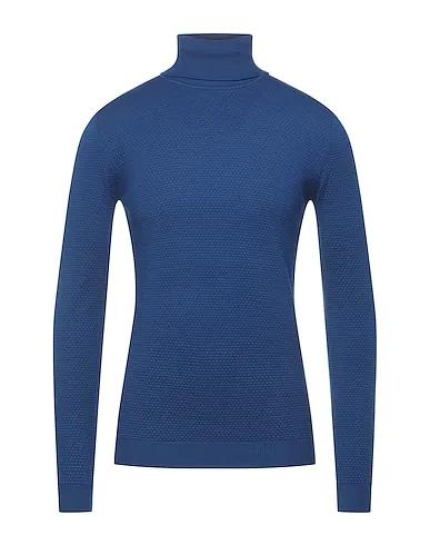 Bright blue Knitted Turtleneck