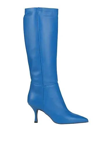 Bright blue Leather Boots