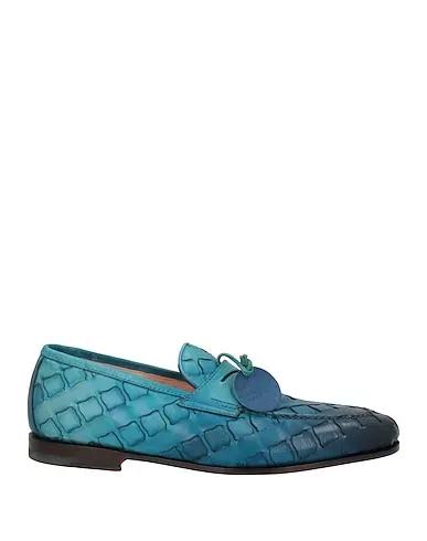 Bright blue Leather Loafers
