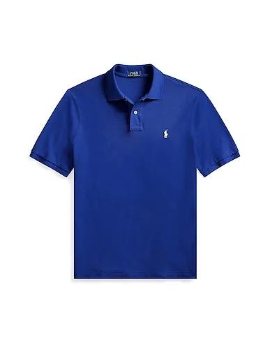 Bright blue Piqué Polo shirt SLIM FIT MESH POLO SHIRT
