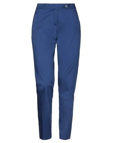 Bright blue Plain weave Casual pants