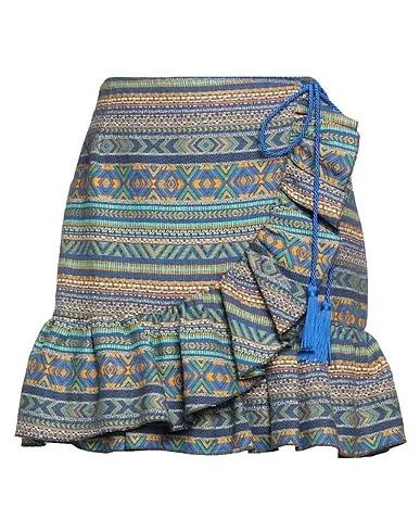 Bright blue Plain weave Mini skirt