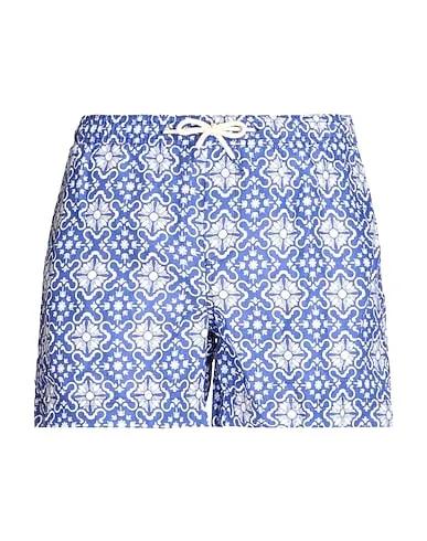 Bright blue Plain weave Swim shorts S.MARGHERITA
