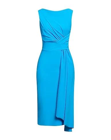Bright blue Synthetic fabric Midi dress